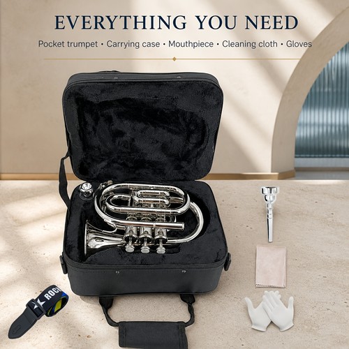 Brass pocket trumpet - bb,